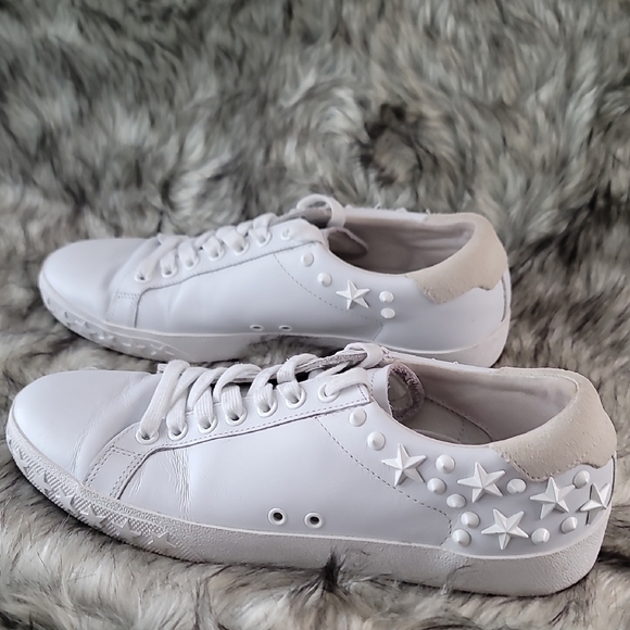 Ash Studded Star White Leather Low-Top Sneakers - Picture 10 of 16